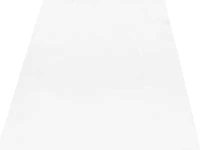 A white rug or carpet runner laid out on a white surface.