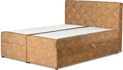Produktbild von Bologna Boxspringbett 140x200 mit Bettkästen und Stauraum H3 Matratze Hellbeige