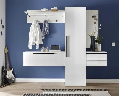 Produktbild von Garderobe Komplettset Flurmöbel Wandgarderobe Dielenmöbel Flur "Natalie I"