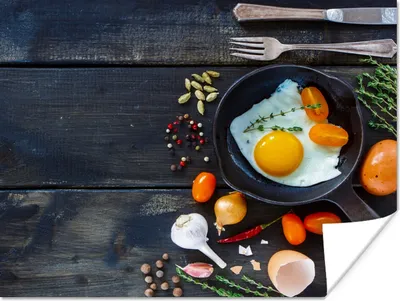 Produktbild von MuchoWow® Poster Ei - Kochen - Frühstück 40x30 cm - Plakate für die Wände - Poster Wohnzimmer