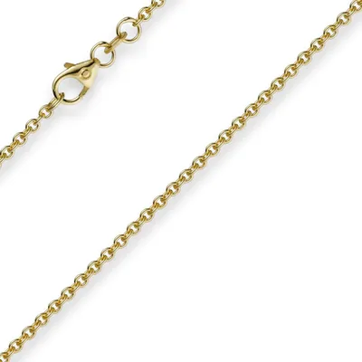 Produktbild von 1,9mm Rund-Ankerkette 750 Gold Gelbgold Kette Collier Halskette, 42cm