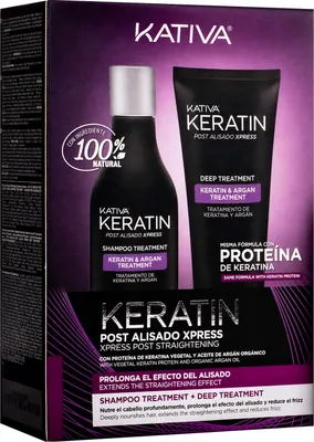Produktbild von KATIVA Post Alisado Xpress Brazilian Post Straightening Kit, 2 Stück(e), Alle Haare, Gluten, Paraben, Sulfat