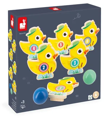 Produktbild von Janod Holz Kegelspiel - Applepop Enten Bowling Set für Kinder