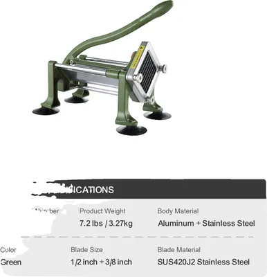 Image de Coupe-frites, plusieurs tailles de lames, construction durable,LD02 2 tailles