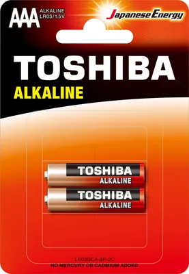 Obrázok produktu pre TOSHIBA RED ALKALINE LR03 AAA 1,5V Alkalické batérie Blister 2ks