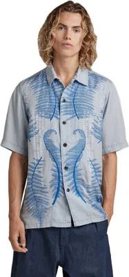 Image de G-star Hawaii Commando Chemise à manches courtes Bleu L Homme Bleu L