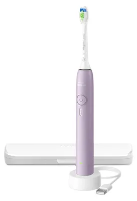 Produktbild von Philips Sonicare 3100 series 3100 HX4033/27 Wiederaufladbare Zahnbürste, Erwachsener, Schallzahnbürste, Tägliche Pflege, 31000 Bewegungen pro Minute, Violett, 2 min, 4 x 30 sec