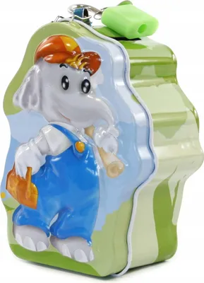 Produktbild von Spardose mit Schloss Elefant Metall - Sparbüchse Kinder Abschließbar Bunt 11cm