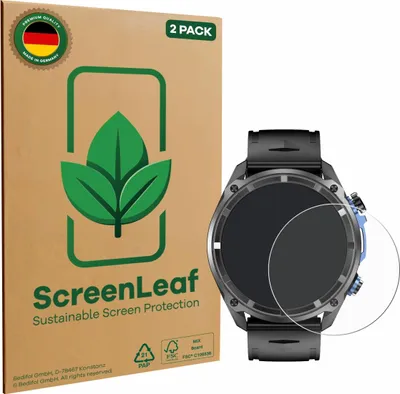 Produktbild von 2x ScreenLeaf Schutzfolie für Rogbid GeoX1 1.43" nachhaltiger Displayschutz Display Schutz Folie Klar Transparent