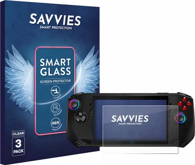 Produktbild von 3x Savvies Schutzglas Folie für MSI Claw A1M 9H Panzer Schutzfolie Glas Displayschutz klar transparent