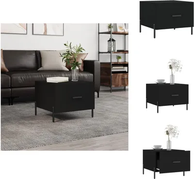 Produktbild von vidaXL Couchtisch Schwarz 50x50x40 cm Holzwerkstoff - Couchtische