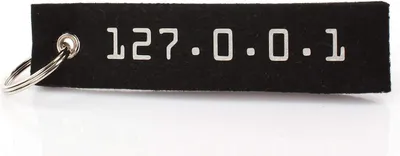 Produktbild von Filz Schlüsselanhänger 127.0.0.1" für Geeks, Nerds und Computer-Freaks (Gadget und Geschenk)