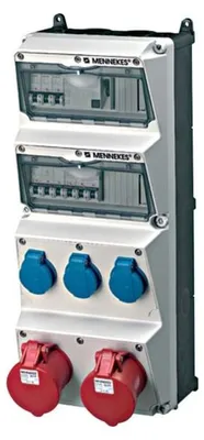 Obrázok produktu pre MENNEKES 940008, Typ F, 5P, Skrutky, Modrá, Šedá, Červená, Biela, Plast, IP44