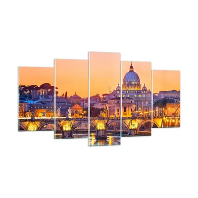 Produktbild von Bilder auf glas - Rom Italien Basilika Geschichte - 160x85cm - Glasbilder - Wandbilder - Kunstdruck - zum Aufhängen bereit - Wanddekoration aus Glas - Glas Bilder - Wandbild auf Glas - GEA160x85-2704