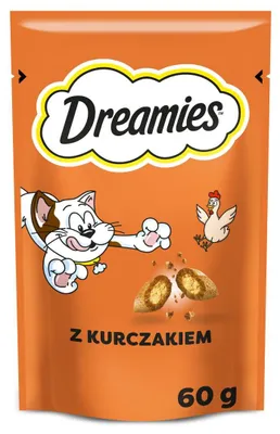 Zdjęcie produktu dla Dreamies 4008429037894, Przekąski, Kot, Dorosły, Kurczak, 60 g