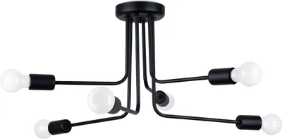 Produktbild von Kronleuchter NORAH 6 schwarz 6xE27 15W Stahl 33x68x68cm Sollux Lighting