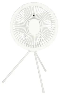 Image de Mini ventilateur de bureau sur pied blanc