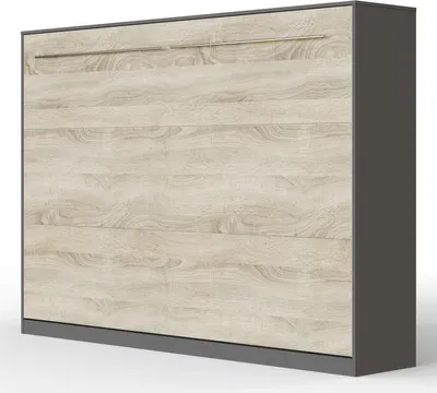 Produktbild von SMARTBett Schrankbett Standard Anthrazit/Eiche Sonoma 140 Horizontal