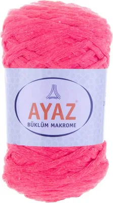 250g Strickgarn Büklüm Makrome Baumwollgarn neonrosa