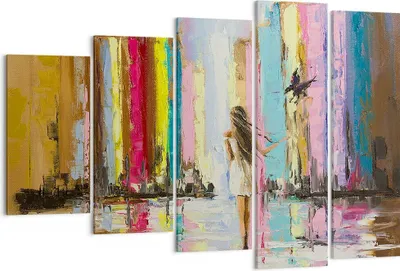 Produktbild von Bild auf Leinwand - Leinwandbild - Mädchen Vogel - 150x100cm - Wand Bild - Wanddeko - Wandbilder - Leinwanddruck - Bilder - Kunstdruck - Wanddekoration - Leinwand bilder - Wandkunst - EG150x100-3441