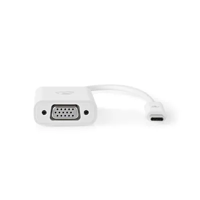 Image de Nedis USB-C Adapter - USB 3.2 Gen 1 - USB-C mâle - VGA femelle - 1080p - 5 Gbps - 0.20 m - rond - nickelé - PVC - blanc - sac plastique