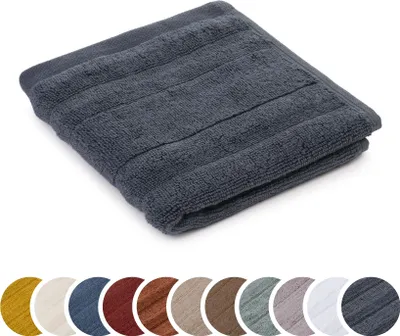 Produktbild von sleepling liebling Seiftuch Luxus Bio Baumwolle, Serie Marseille, 770 gr. / m², 30 x 30 cm, , 60 Grad, saugstark, schnelltrocknend, anthrazit