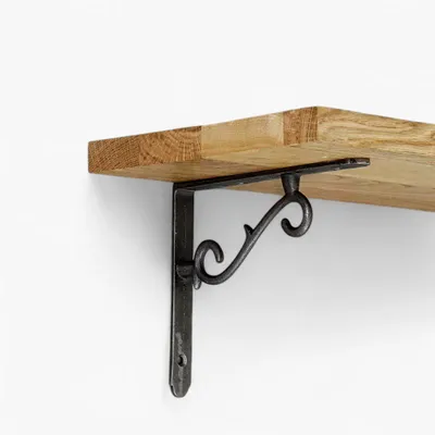 Regalwinkel Wandwinkel Stahlguss 135×180 mm Dornenmotiv (Ranken)