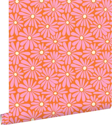 Obrázok produktu pre ESTAhome tapety sedmokrásky ružová, oranžová a žltá 50 x 900 cm