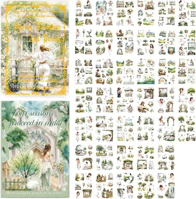 Produktbild von Scrapbook Sticker Set, 40 Blätter, Washi Sticker, für Journaling