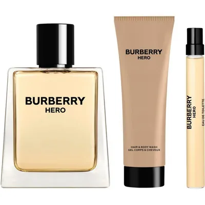Produktbild von Burberry Set Burberry: Hero, Eau De Toilette, für Männer, 100 ml + Hero, Eau De Toilette, für Männer, 10 ml + Hero, Duschgel, für alle Hauttypen, 75 ml