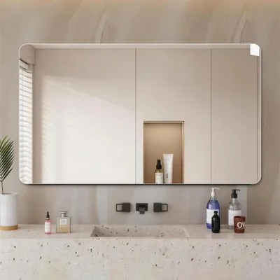 Produktbild von 60x100 cm Badezimmer Spiegel Wandspiegel – Schminktisch Spiegel zur Wandmontage für Bad
