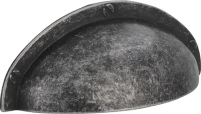 Produktbild von Muschelgriff für Schubladen Junit - Schubladengriff Vintage LA 64, Zinkdruckguss altzinn antik