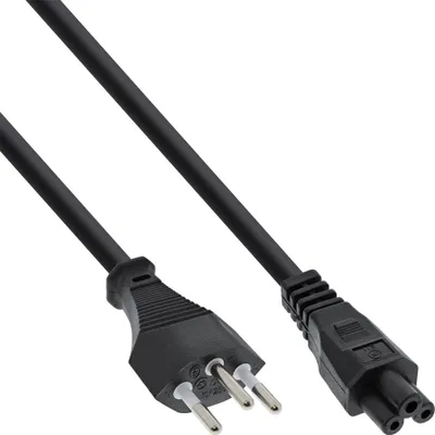 Image de InLine® 16656C Câble d'alimentation pour Notebook, Suisse, 3 broches femelle, 2m