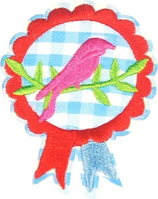 Produktbild von Abzeichen mit Vogel Bügelbild Aufnäher Aufbügler Miniblings Orden 45x60mm