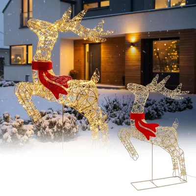 Obrázek produktu pro LED vánoční sova, vánoční dekorace, vánoční osvětlení, pro venkovní použití (IP44), časovač, blikající funkce, 720 LED diod, teplá bílá barva, výška 91 cm