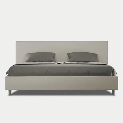Zdjęcie produktu dla Nowoczesne łóżko king-size z miejscem do przechowywania 180x200 Adele K - Beige