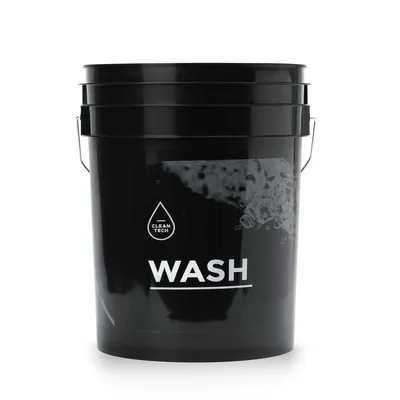 Produktbild von CLEANTECH CO Auto Wascheimer mit Metallgriff, 20L, Schwarz, Autoaufbereitung, Waschanlage, Autozubehör, Autos