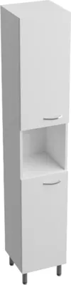 Produktbild von LAVITA Badezimmerschrank Hochschrank Basic Barato Weiß 300 | Standschrank | Badschrank | Badregal | Schrank 30cm Breit | Mehrzweckschrank | Standschränke fürs Bad | Lackierte Platte | 30x30x170 cm |