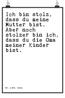 Produktbild von Mr. & Mrs. Panda Bild Ich bin stolz, dass... DIN A5 - Weiß - Geschenk, Spruch Sprüche Weisheiten Zitate Lustig Weisheit Worte, Großmutter, Deko, stolz, drucke, Oma
