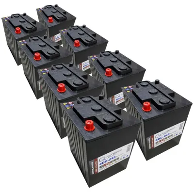 Zdjęcie produktu dla 8x Q-Batteries 6DC-245 6V 245Ah Deep Cycle Traktionsbatterie