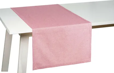 Produktbild von Pichler Melierte Baumwolle meliert Tischläufer 1er Set 150 x 50 cm FARO Rechteck pink , 2 cm breit gesäumt