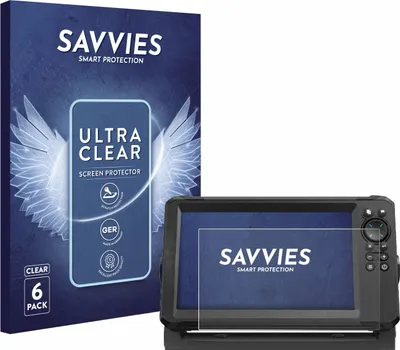 Produktbild von 6x Für Lowrance Eagle 9 Schutzfolie Savvies Displayschutz Display Schutz Folie Klar Transparent