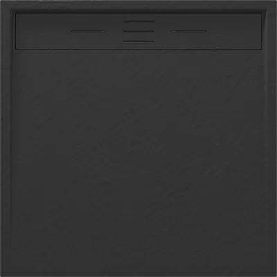 Zdjęcie produktu dla Brodzik Granitan | VIVA - 90x90 cm - Czarny - Elegancka faktura - Antypoślizgowa powierzchnia