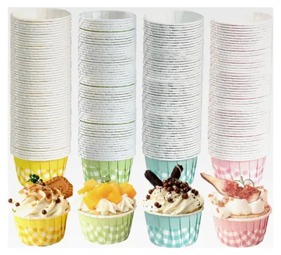 Produktbild von 200 Stück Papier Muffinförmchen, Muffin Cupcake Formen, Backförmchen für Hochzeit, Geburtstag und Party