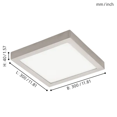 Zdjęcie produktu dla EGLO FUEVA-C, 1 szt., LED, 6500 K, 2700 lm, Metaliczny