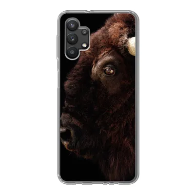Produktbild von MuchoWow® Handyhülle Schutzhülle Hülle für Samsung Galaxy A32 5G Bison - Horn - Porträt Silikon Softcase Handy Hülle - Softcase