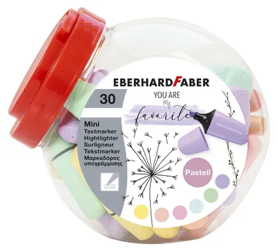 Produktbild von EBERHARD FABER Textmarker Mini Pastell 30er Bonboniere
