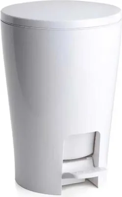 Produktbild von Tatay Diabolo Badezimmer Mülleimer Mit Pedal 5l Weiß  Weiß One Size