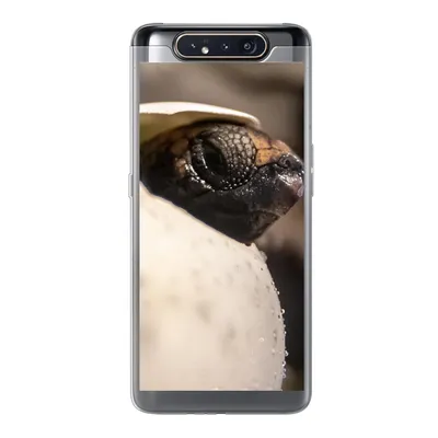Produktbild von MuchoWow® Handyhülle Schutzhülle Hülle für Samsung Galaxy A80 Schildkröte - Baby - Ei Silikon Softcase Handy Hülle - Schutzdeckel