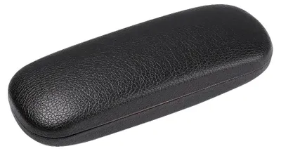 Zdjęcie produktu dla Etui na okulary, wytrzymała twarda skóra, poręczna konstrukcja, kolor czarny